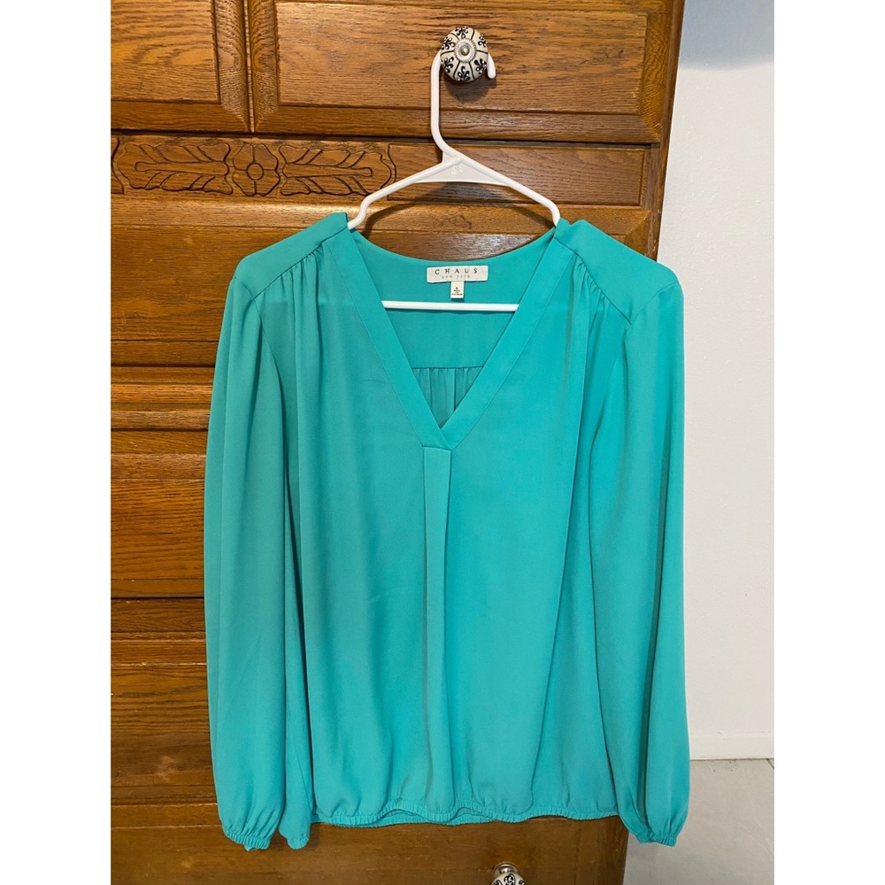 Teal blouse